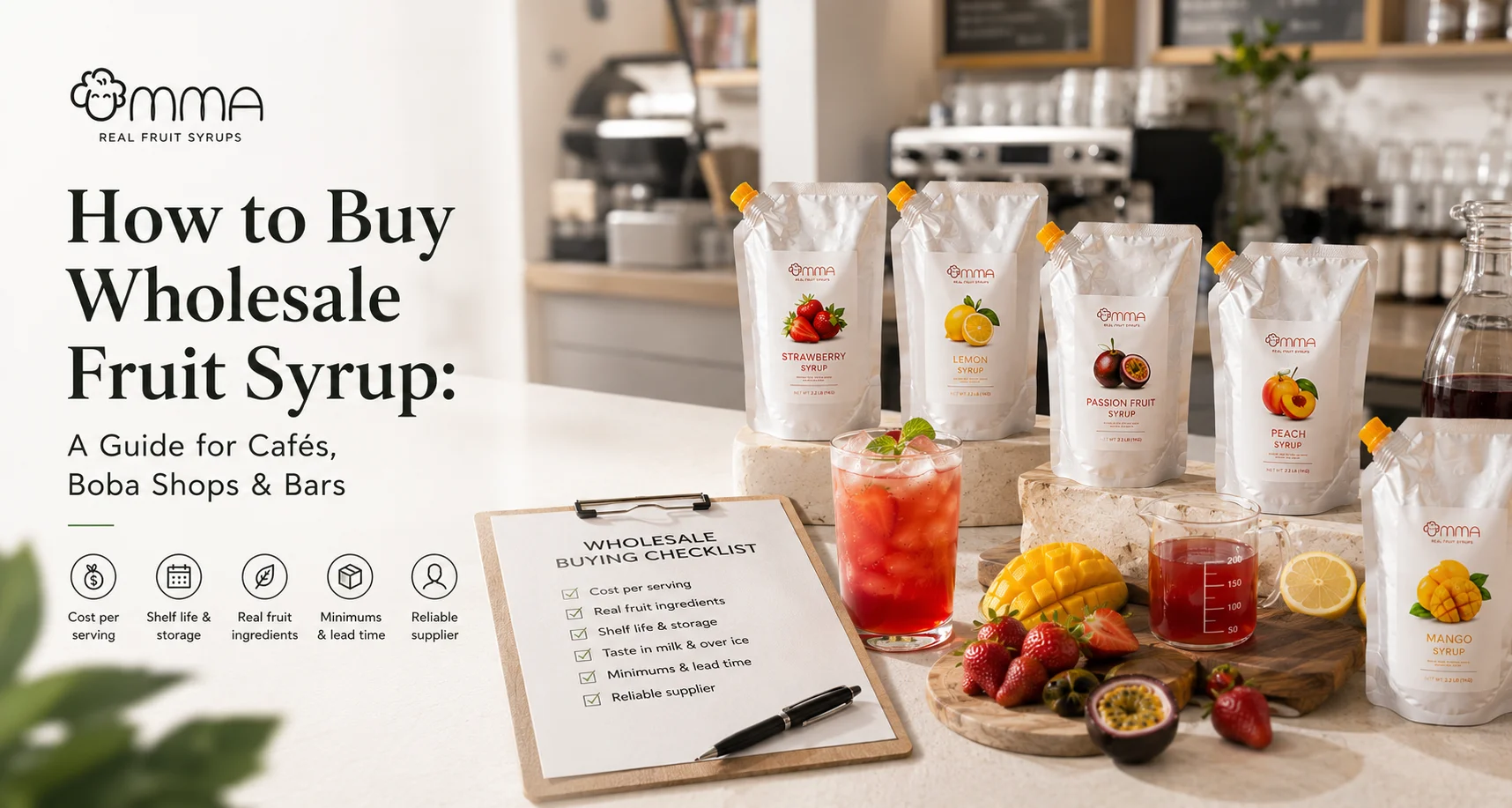 How to Buy Wholesale Fruit Syrup: A Guide for Cafés, Boba Shops & Bars
