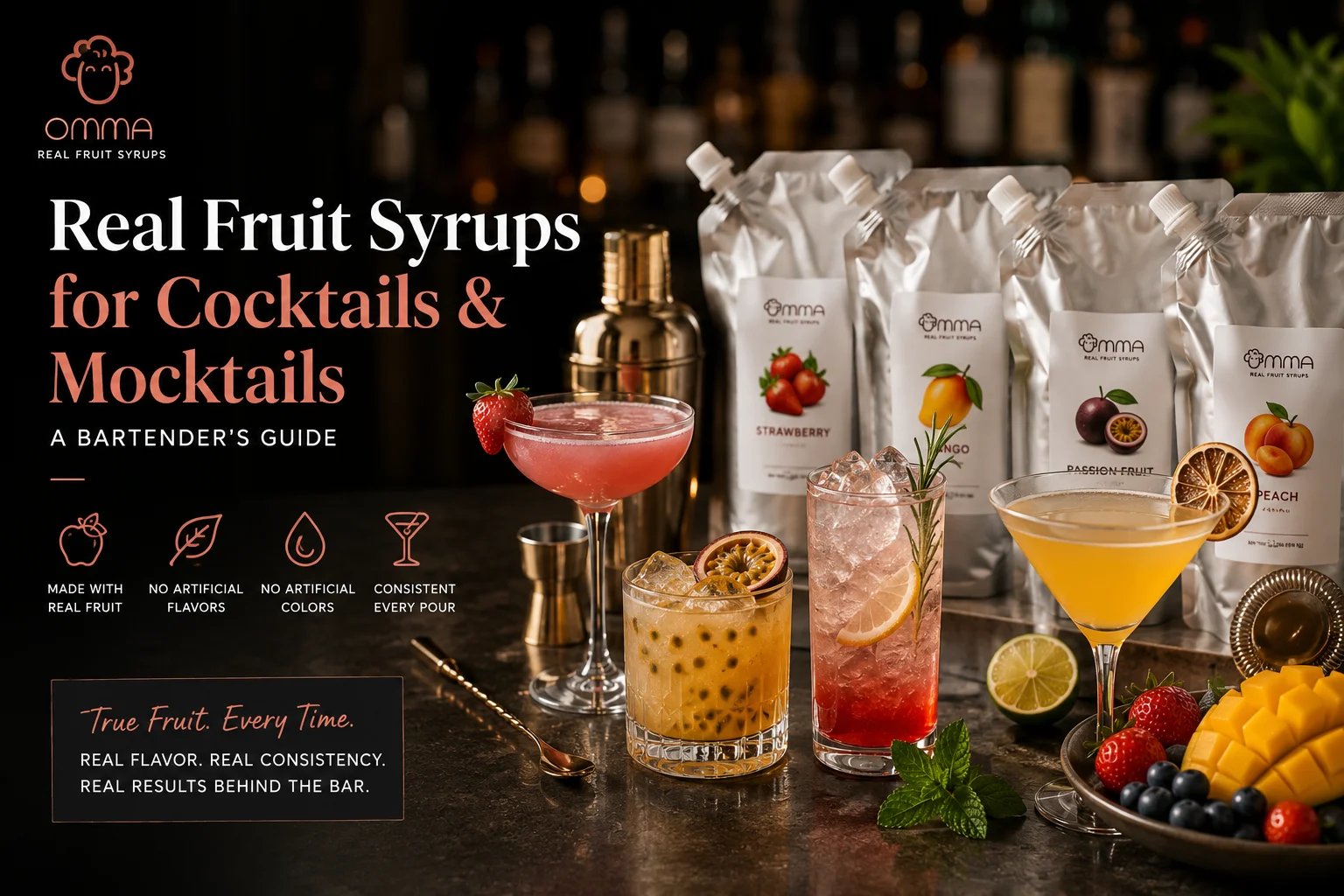 Real Fruit Syrups for Cocktails & Mocktails: A Bartender's Guide