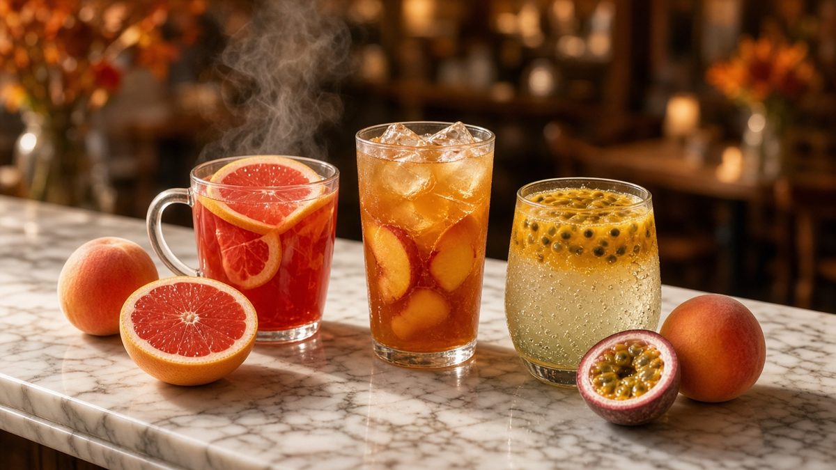Fall Cafe Drink Menu Ideas: Real Fruit Syrup Drinks for Cooler Weather