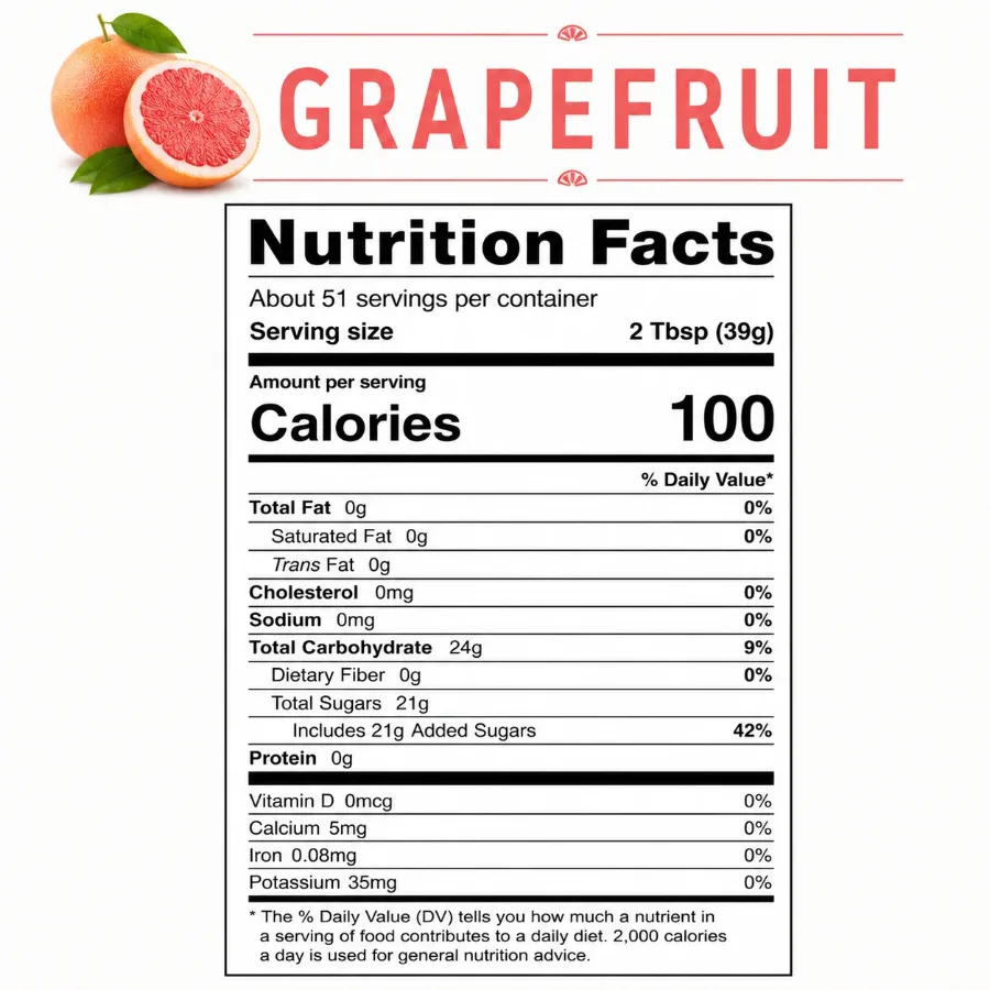 Grapefruit Syrup real-fruit syrup