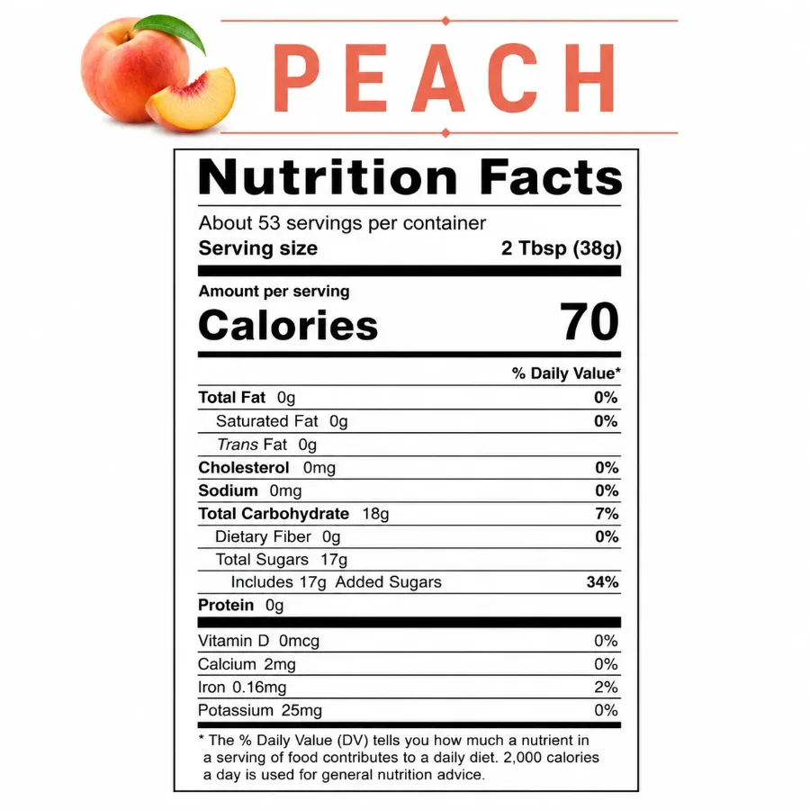 Peach Syrup real-fruit syrup