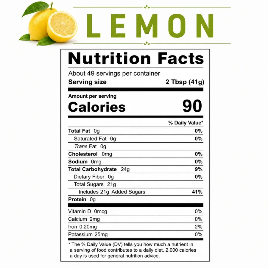 Lemon Syrup real-fruit syrup