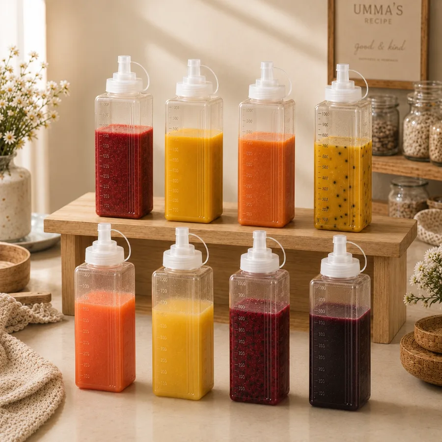 Squeeze Dispensing Bottles (2-Pack) real-fruit syrup
