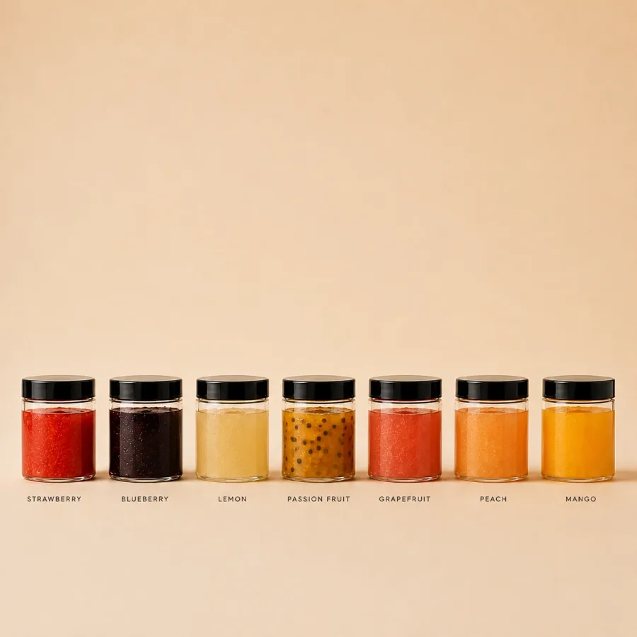 Samples real-fruit syrup